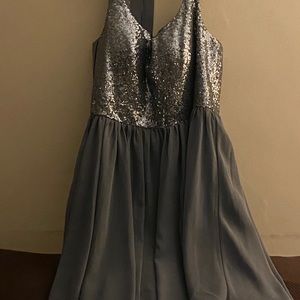 Short and Sassy Gun Metal Gray Dress